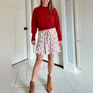 Free people floral lace dress with suspenders